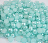 7mm Light Blue Flatback Half Round Pearls - 21 grams / 200 pieces - Loose, Bling, Nail Art, Decoden TDK-P051 - TheDecoKraft - 1