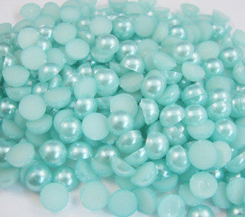 3mm Light Blue Flatback Half Round Pearls - 9 grams / 1000 pieces - Loose, Bling, Nail Art, Decoden TDK-P047 - TheDecoKraft - 1