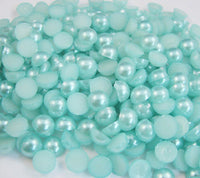 6mm Light Blue Flatback Half Round Pearls - 28 grams / 500 pieces - Loose, Bling, Nail Art, Decoden TDK-P050 - TheDecoKraft - 1