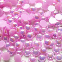2-10mm Mixed Light Purple AB Flatback Half Round Pearls - 30 grams / 500 pieces - Loose, Bling, Nail Art, Decoden TDK-P059 - TheDecoKraft - 1
