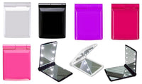 LED Compact Mirrors, Light Up Hard Plastic Makeup Mirrors