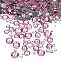 SS12/3mm Light Rose Pink Glass Round Flat Back Loose HOTFIX Rhinestones - 1440pcs