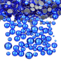 SS12/3mm Sapphire Blue Glass Round Flat Back Loose HOTFIX Rhinestones - 1440pcs
