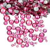SS6/2mm Rose Pink Glass Round Flat Back Loose HOTFIX Rhinestones - 1440pcs