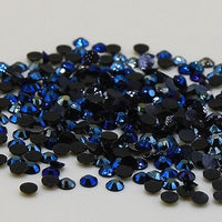 2-6mm Mixed Navy Jelly Resin Round Flat Back Loose Rhinestones