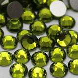 Olive Green Crystal Glass Rhinestones - SS34, 288 pieces - 7mm Flatback, Round, Loose Bling - TheDecoKraft - 1