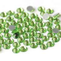 SS12/3mm Peridot Glass Round Flat Back Loose HOTFIX Rhinestones - 1440pcs