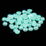 2mm Seafoam AB Resin Round Flat Back Loose Pearls - 5000pcs