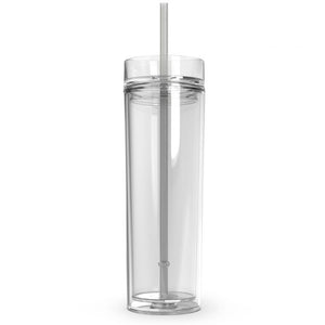 Acrylic Skinny Tumbler 16 oz Cup with Straw