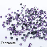 Mixed Tanzanite Glass Round Flat Back Loose HOTFIX Rhinestones - 400pcs